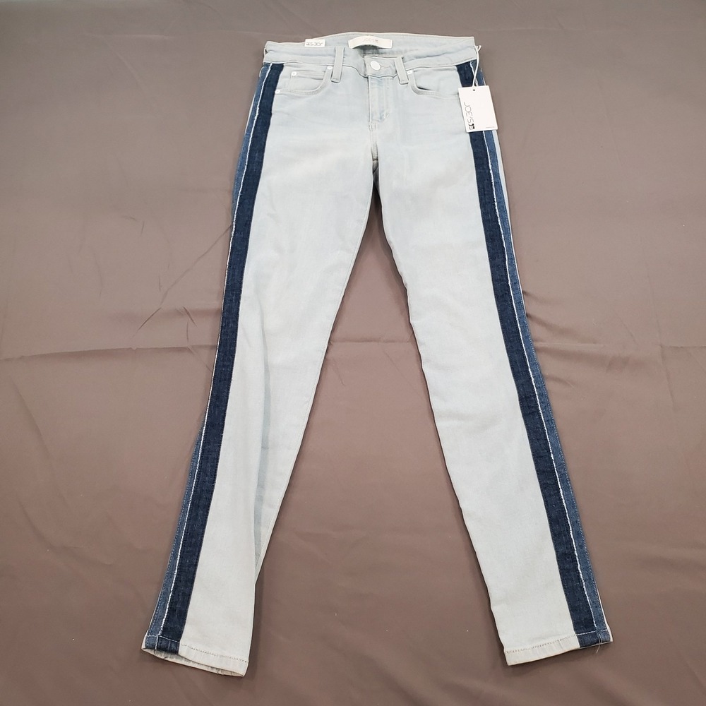 NEW Joe's Jeans Flawless The Icon Mid-Rise Skinny Ankle Size 25 LOIS STRIPE